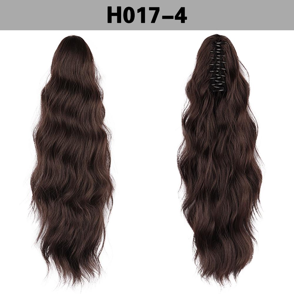 MERISIHAIR Synthetischer Pferdeschwanz mit Kordelzug, lang, gewellt, lockig, natürlicher Pferdeschwanz zum Anklipsen, Haarverlängerung, Pferdeschwanz für Frauen, täglicher Gebrauch 45cm