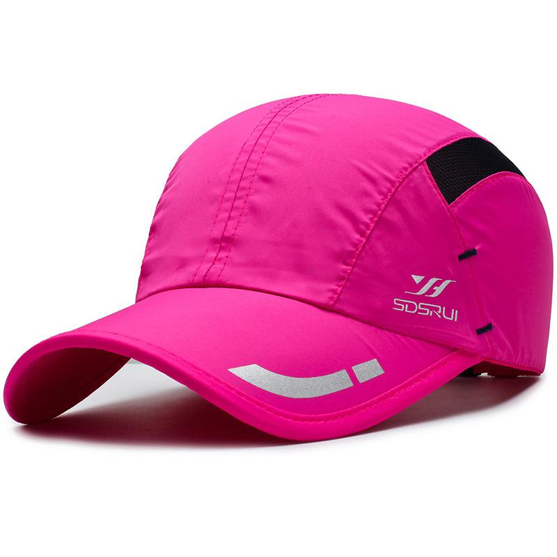 Sommer Quick Dry Cap Bedruckte Herren Baseball Cap Outdoor Mesh Atmungsaktive Cap rose rot