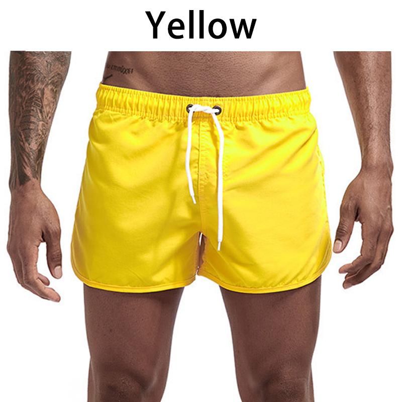 13 Farben Schnell trocknende Shorts Laufsport Shorts Herren Shorts Sommer Strand Shorts Boxershorts M gelb
