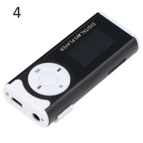 1,3-Zoll-LCD-Bildschirm-Clip, USB-Mini-MP3-Musik-Player, unterstützt 16 GB Karte schwarz