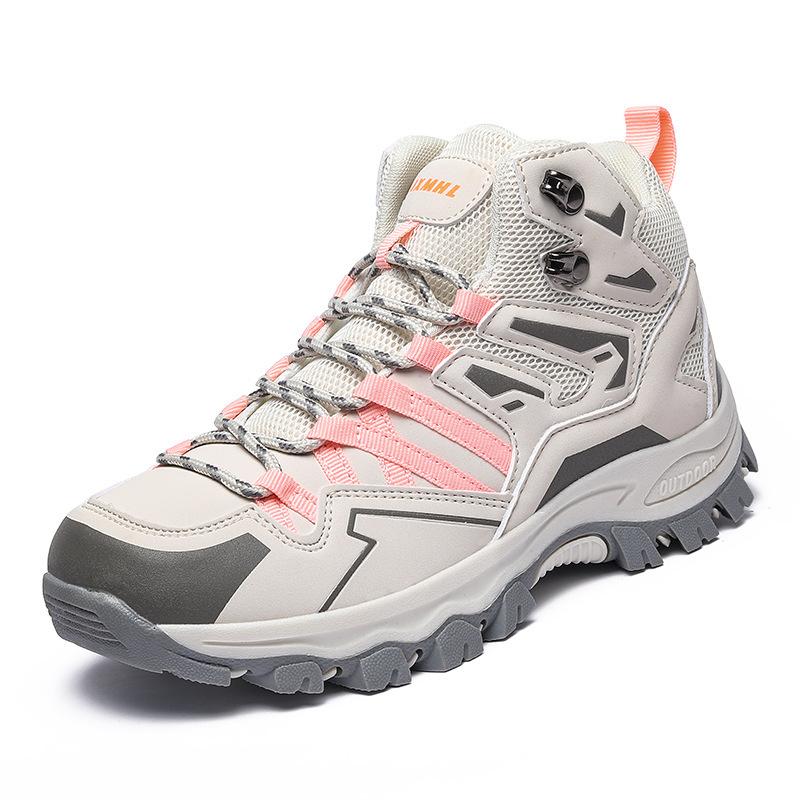 Neue Wanderschuhe Unisex Outdoor Wandersport Schuhe Campingstiefel Damen Wasserdichte Wanderschuhe Rutschfeste Wander-Knöchelschuhe 38 rosa