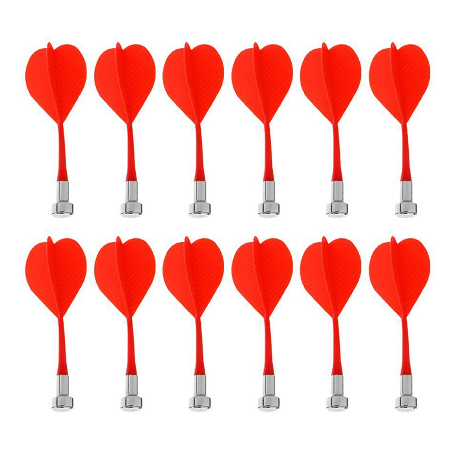 12 Stück Praktisches Magnetisches Dartpfeil-Set für Familienspiele Indoor Magnetisches Dartspiel Lange Sicherheits-Ersatzpfeile Magnetische Dartpfeile rot