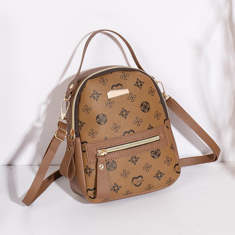 Mini-Rucksack für Damen, Mini-Rucksäcke, lässig, leicht, kleiner Tagesrucksack für Mädchen, Reise-Umhängetasche khaki