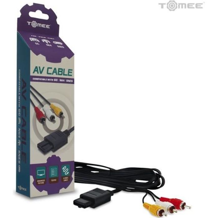 Video-AV-Kabel für Nintendo Gamecube-Konsole, Nintendo 64 N64, Super Nintendo Snes