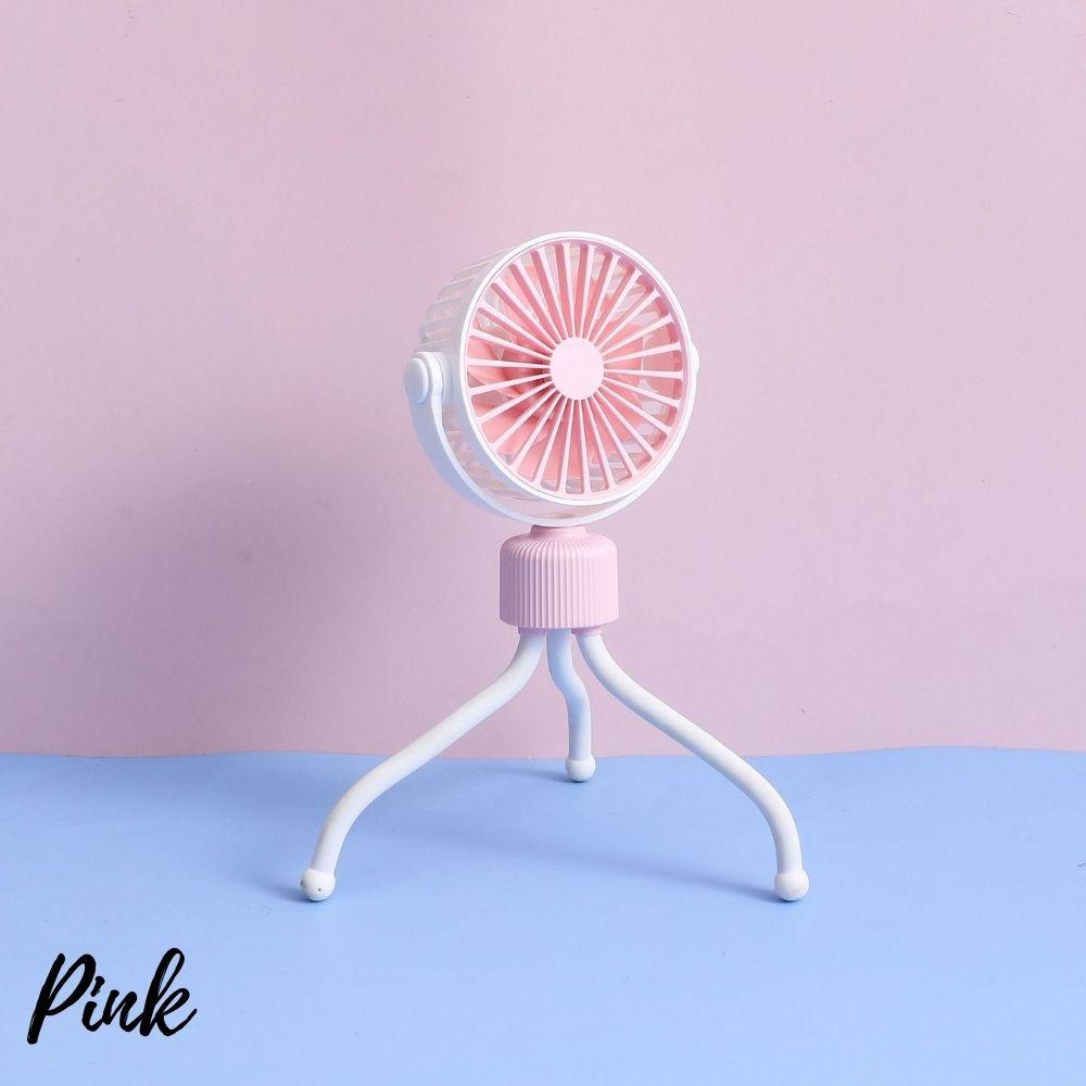 Handheld Mute Fan Kinderwagen Mini Fan Mini Tragbare Batterie Powered USB Powered Für Auto Kinderwagen und Schreibtisch Kühlung Wind klimaanlage rosa