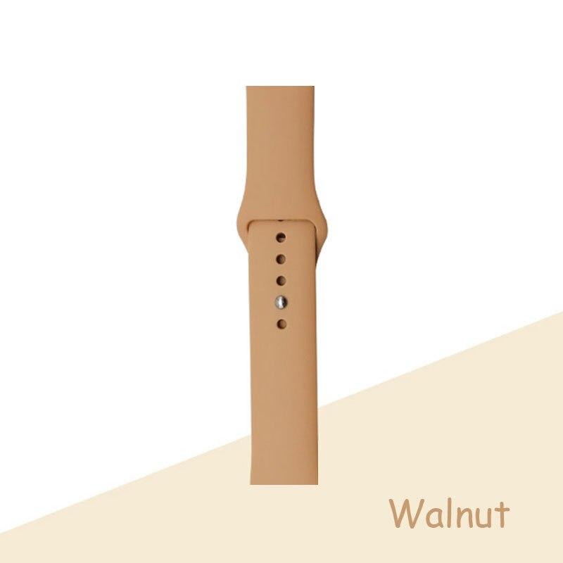 Silikonarmband für Apple Watch Armband 44 mm 40 mm 38 mm 42 mm Armband für Apple Watch Band Correa für Iwatch Series7 6 Se 5 4 3 42 44mm SM brown