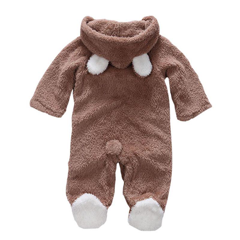 Warmer Strampler aus Korallenfleece für Babys, für Jungen und Mädchen 9-12m khaki
