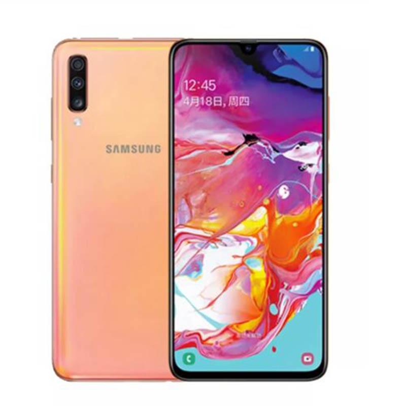 95% neu Aufgearbeitet Samsung Galaxy A70 A705F Dual SIM Android 32MP 128GB 6GB RAM Mobiltelefon Simple Set orange