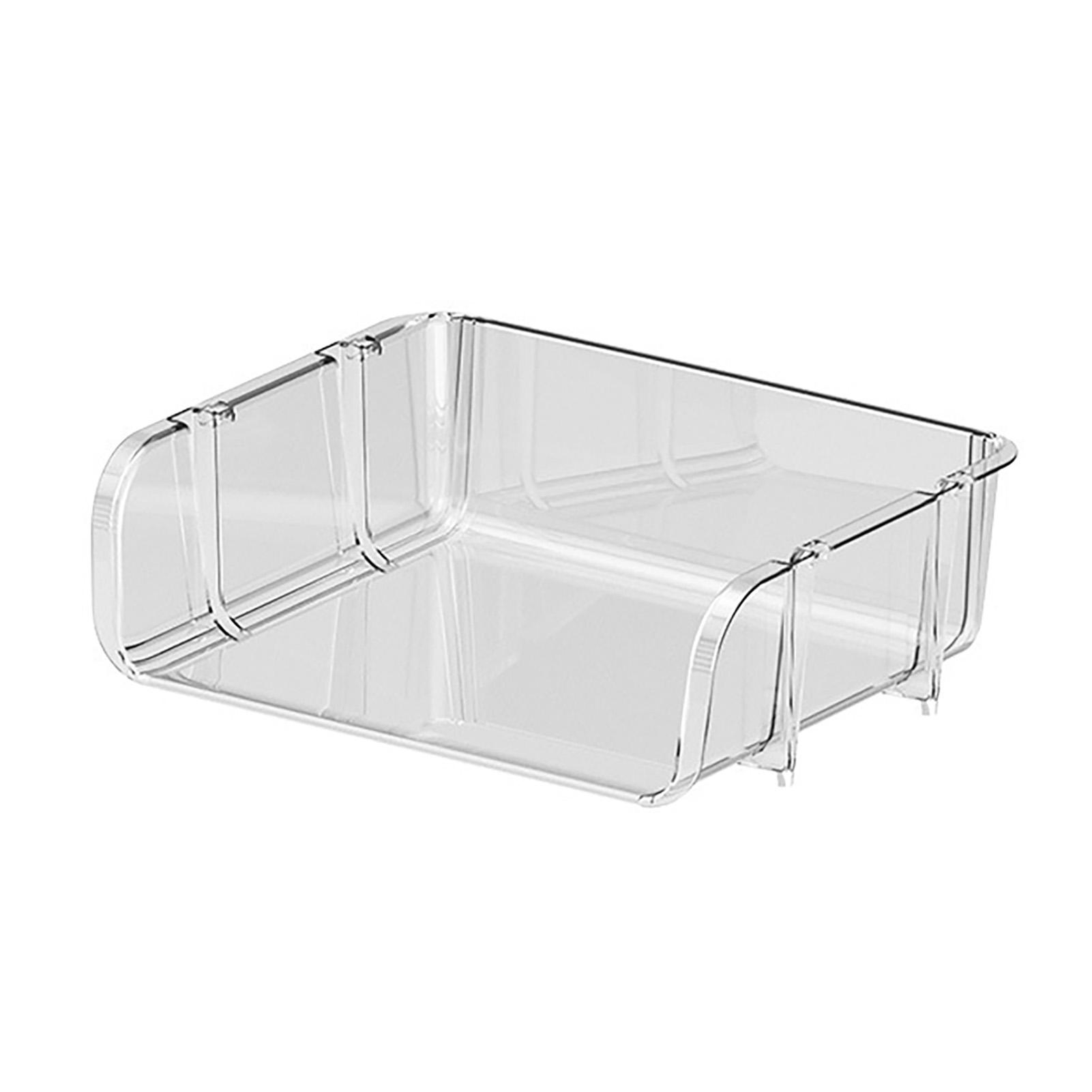 Transparenter Desktop-Schreibwaren-Organizer, stapelbar, Schreibwaren-Dateien, Ablage, Desktop-Organizer S