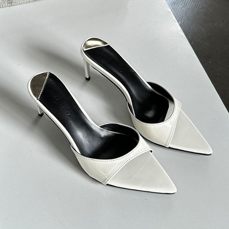 Mode Damen Slipper Schuhe Sexy Damen High Heels Pumps Schuhe Sommer Frühling Mode Spitzschuh Damen Dünne Absätze Schuhe 35 beige