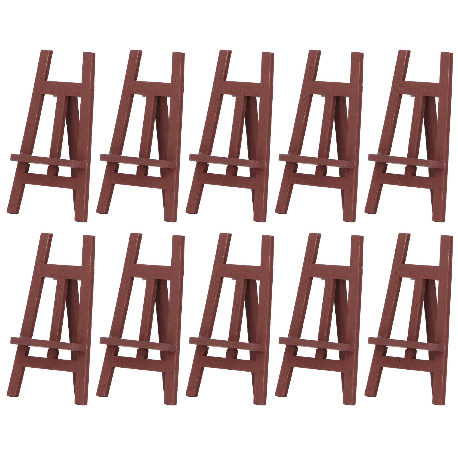 10 Stück Puppenhaus Staffelei Detaildesign Stabile Kiefernholz Mehrzweck Miniatur Malstaffelei für 1:12