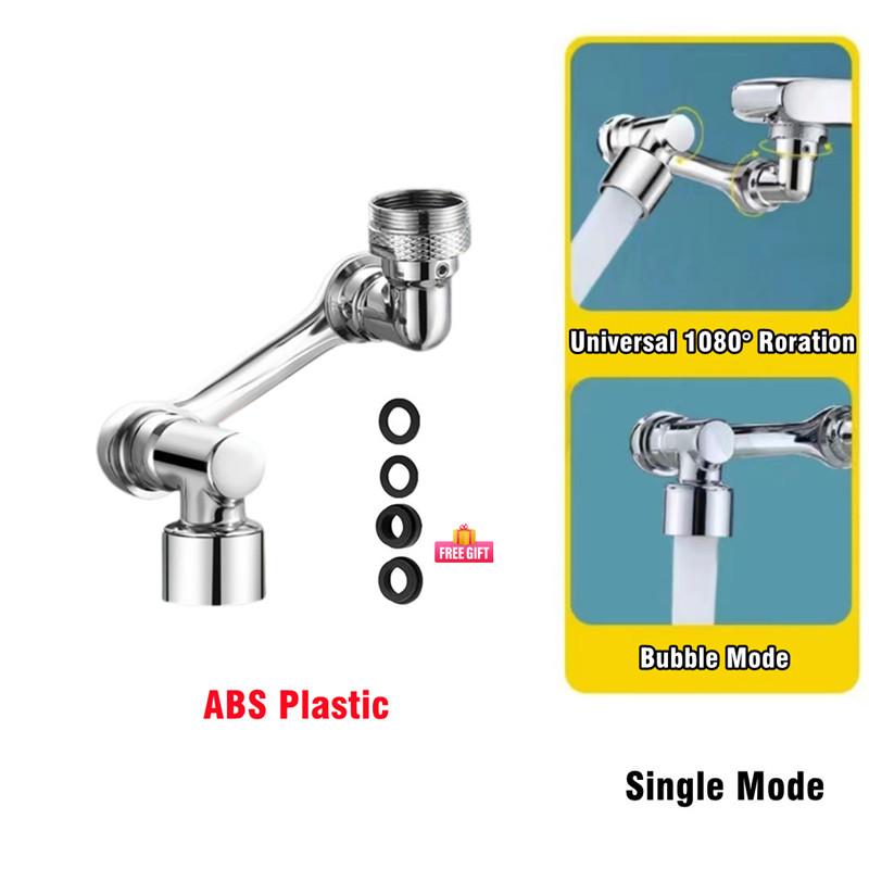 Wasserhahn-Sprühkopf mit 1080°-Drehung, 22/24-mm-Adapter, Wasserhahn-Verlängerung, Luftsprudler, Spritzwasserdüse, Küchenarmatur, Waschbecken, Roboterarm Single mode 1080