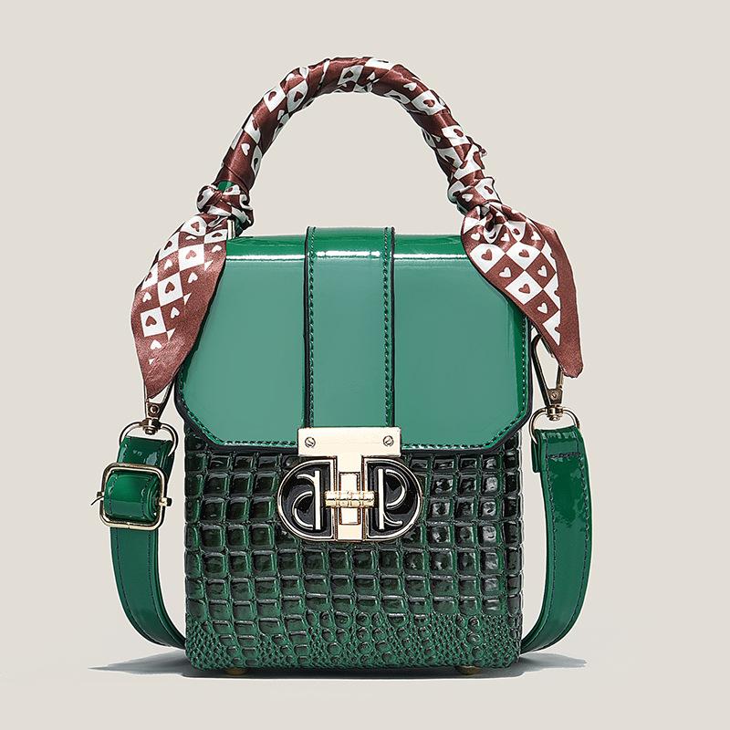 Das neue Steinmuster Alles Vintage Kleine Tasche Mode Hand Bill Umhängetasche Alles Nischen Pendler Einkaufstasche . blue