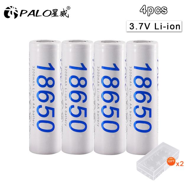 PALO 3,7 V 3200 mAh 18650 LI-ION Lithium-Akku Für Taschenlampe Spielzeug Taschenlampe elektronische roller LED taschenlampe Lampe beleuchtung