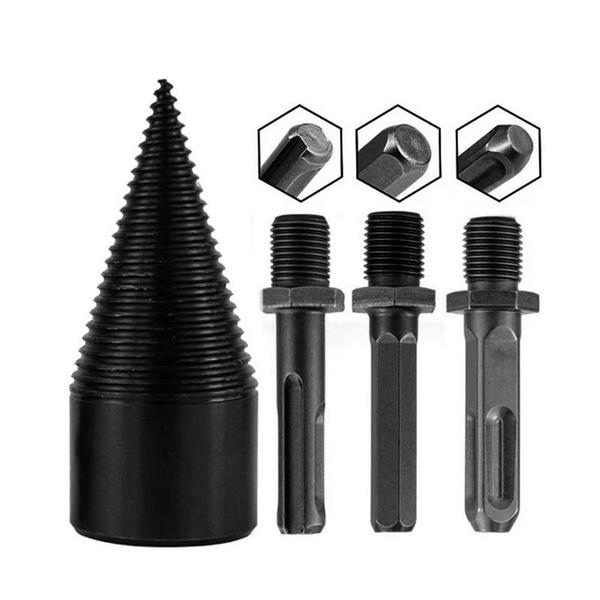 4 teile/satz Brennholz Spaltung Bohrer Hex/quadratische/runde Griff 32/38/42 Mm High Speed Stähle Log Splitter Bohrer Kegel Holzbearbeitung Power Tool 32 mm bunt