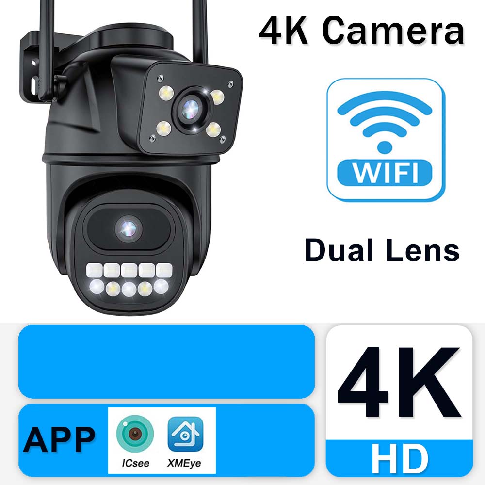 6K 12MP WiFi IP-Kamera für den Außenbereich, Panoramaansicht, PTZ-IP-Kamera mit Bewegungserkennung, Sicherheitsschutz, CCTV-Videoüberwachung 8MP Camera