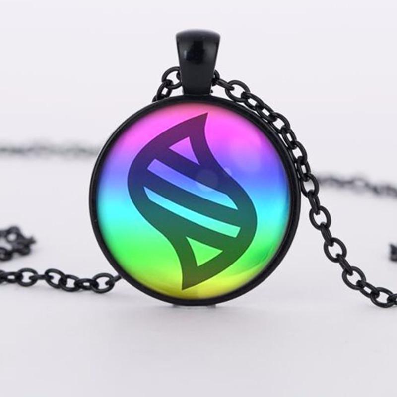 Pokemon Mega Stein Halskette Schmuck Glas Herz Rund Anhänger Charm Halskette Kette schwarz