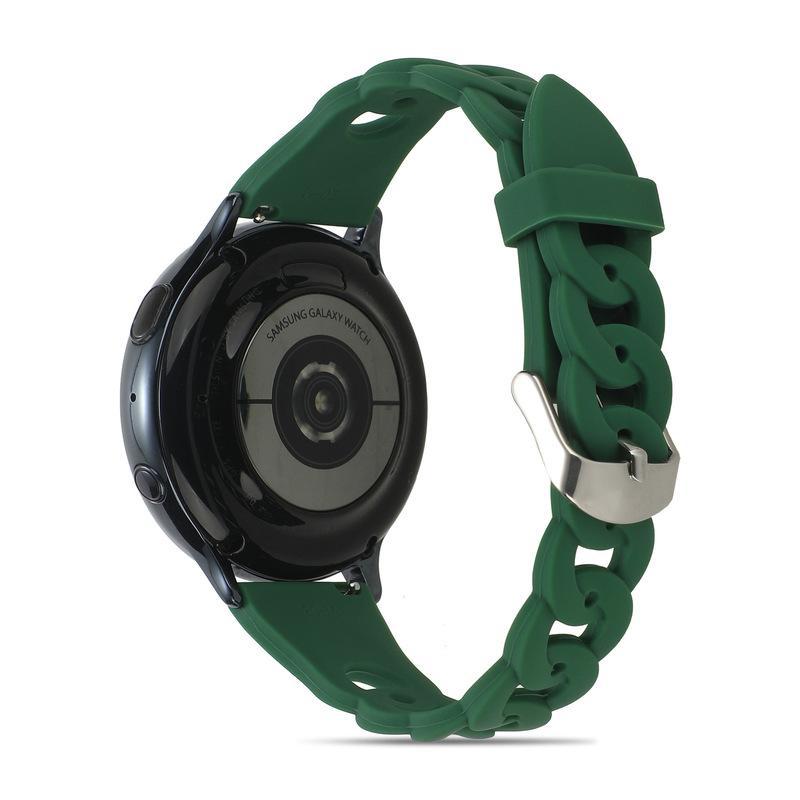 YurKem 20mm 22mm Damen Silikonarmband für Samsung Galaxy Watch 4 3 41mm 45mm Armband Armband S3 42mm 46mm Active 2 Gear Armband 20mm watch band