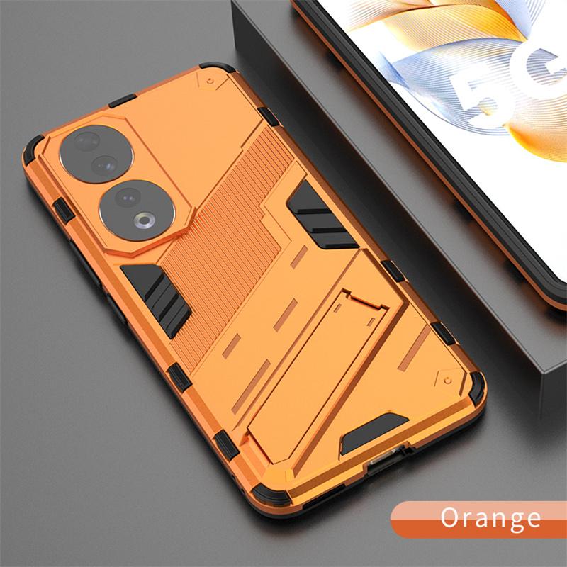 Für Honor 90 Hülle Stoßfest Robust Hartes PC-Rüstungs-Handyhüllen Für Honor 90 Lite Auto Magnetische Halterung Ständer Rückseite For Honor 90 Lite