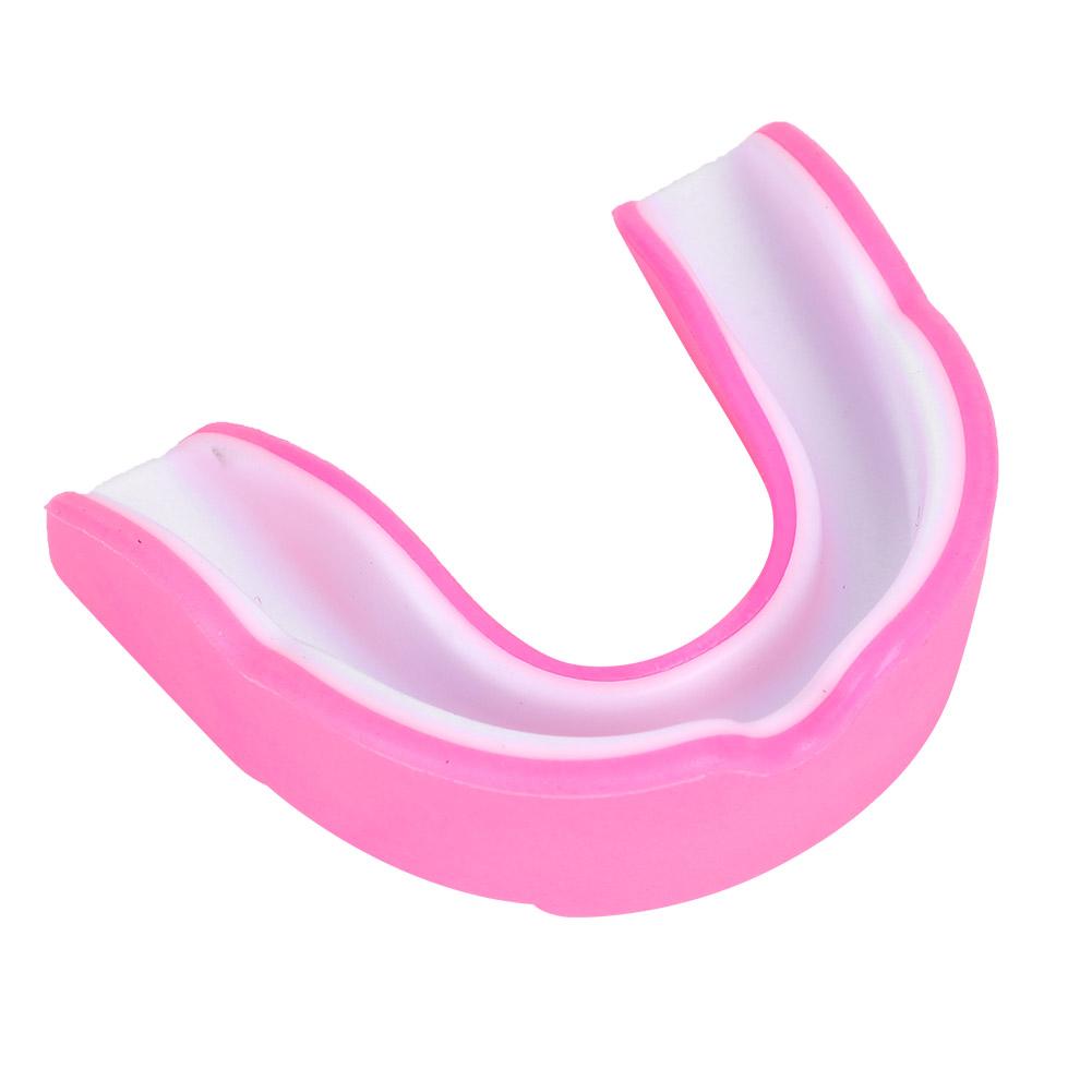 Strapazierfähiger EVA Mundschutz für Erwachsene Zahnschutz Boxen Kampfsport Zubehör Rosa & Weiß