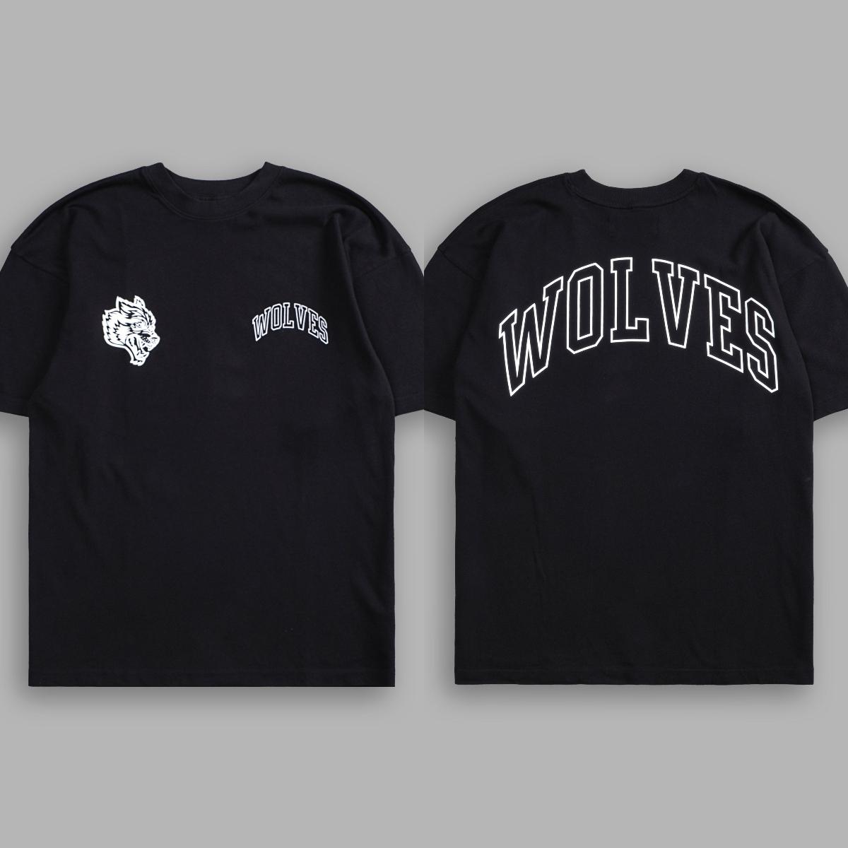 Neues DARCSPORT Wolfskopf Bushido Kurzarm Herren und Damen Oversized Yk2 Amerikanischer Sport und Freizeit Locker Bedrucktes Baumwoll-T-Shirt XXXL bunt