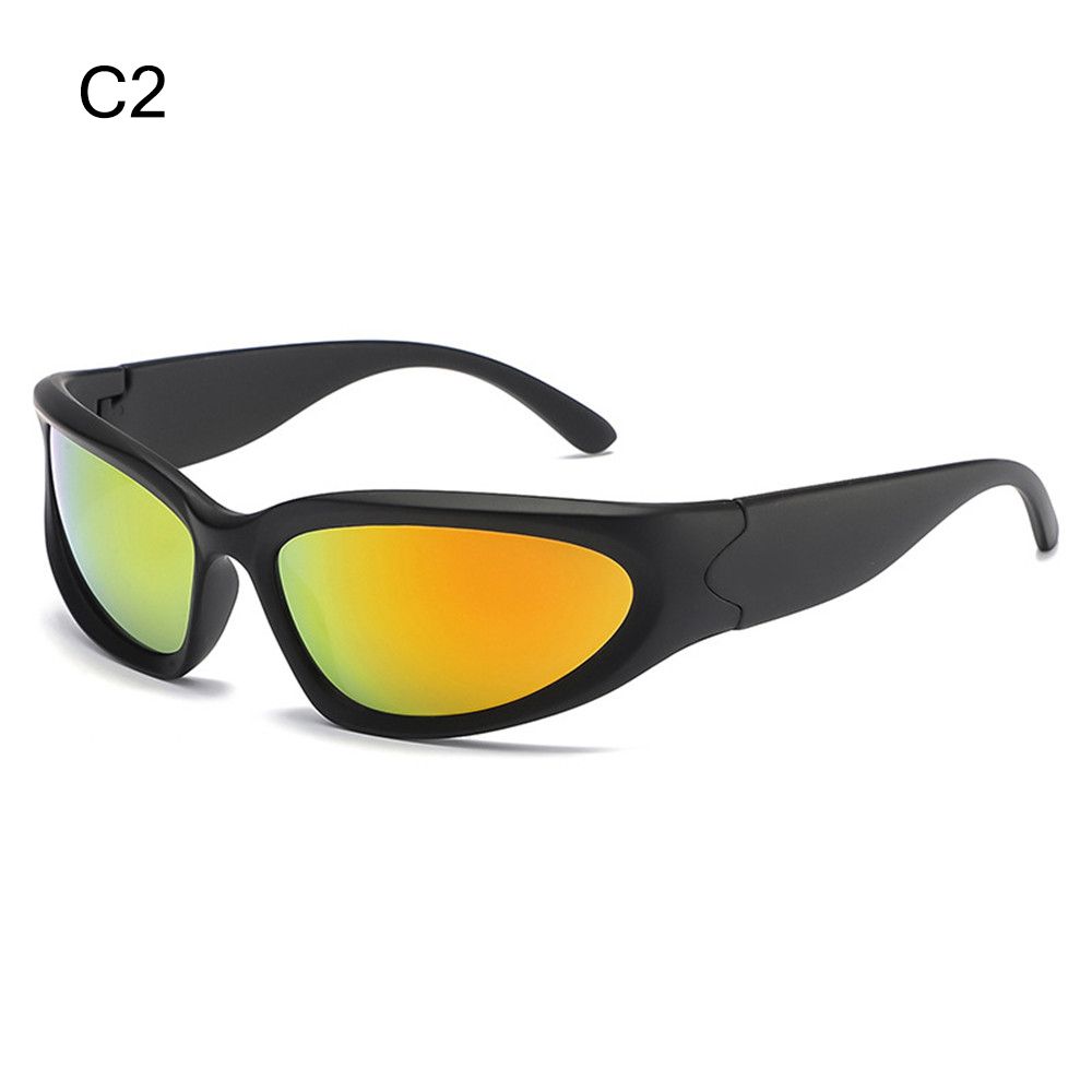 Y2K Sonnenbrillen für Damen für Herren Fünfzackstern Verzierung Einteiliger Sonnenschutz Sonnenbrillen Übergroß Sport Sonnenlicht Brillen Neu