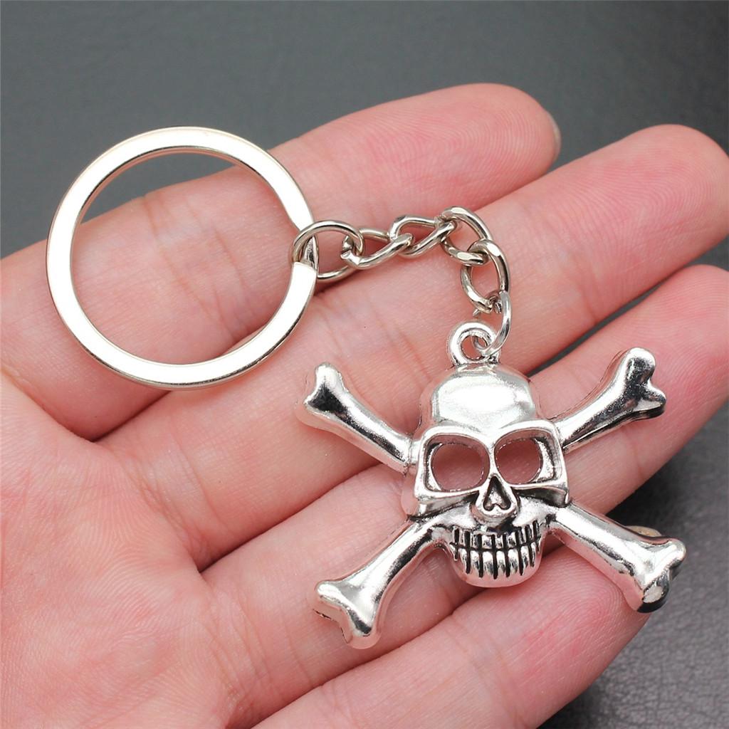 Totenkopf Adler Schlüsselanhänger Herrenschmuck Jahrestag Elegante Günstige Niedliche Sachen A24-1pcs-27x38mm
