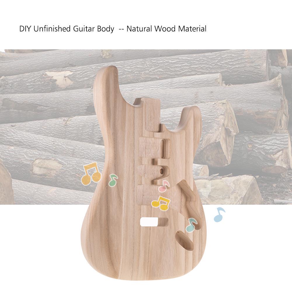 Muslady ST01-DT Unvollendete handgefertigte Gitarre Linde E-Gitarre Barrel Ersatzteile Candlenut