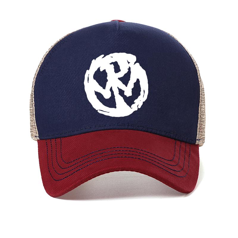 Sommer Herren Pennywise Punk Rock Band Logo Baseballkappe Herren Schwarz Marke Netz atmungsaktiv Truckerhut Gorras Snapback Hüte Adjustable blau