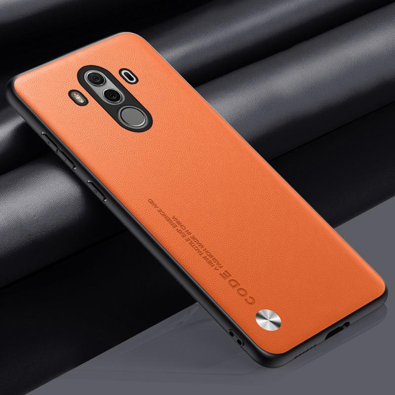 Luxus PU Ledertasche Für Huawei Mate 9 10 Pro Abdeckung Silikon Schutz Telefon Fall Für Huawei Mate 10 Pro 10Pro Mate10 Mate9 Mate 10 Pro orange