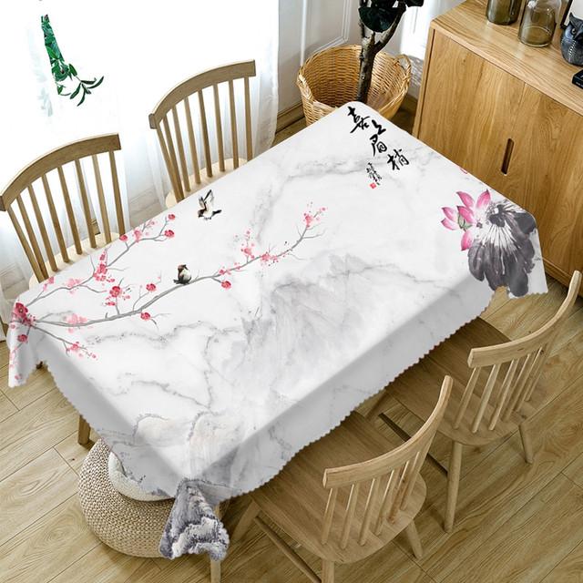 Tischdecke mit kleinem Reliefblumenmuster, schlichter Hintergrund, waschbarer Stoff, dicke Baumwolle, rechteckige und runde Tischdecke 60 X 60CM