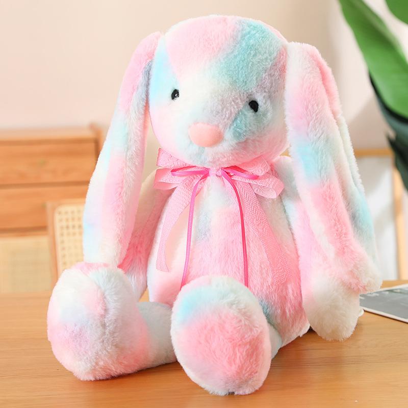 30/42/60 cm Niedlichen Kaninchen Plüsch Spielzeug Gefüllte Weiche Tier Bunte Bunny Puppe Baby Kinder Spielzeug Geburtstag geschenk Weihnachten Geschenk Für Mädchen 30cm rosa