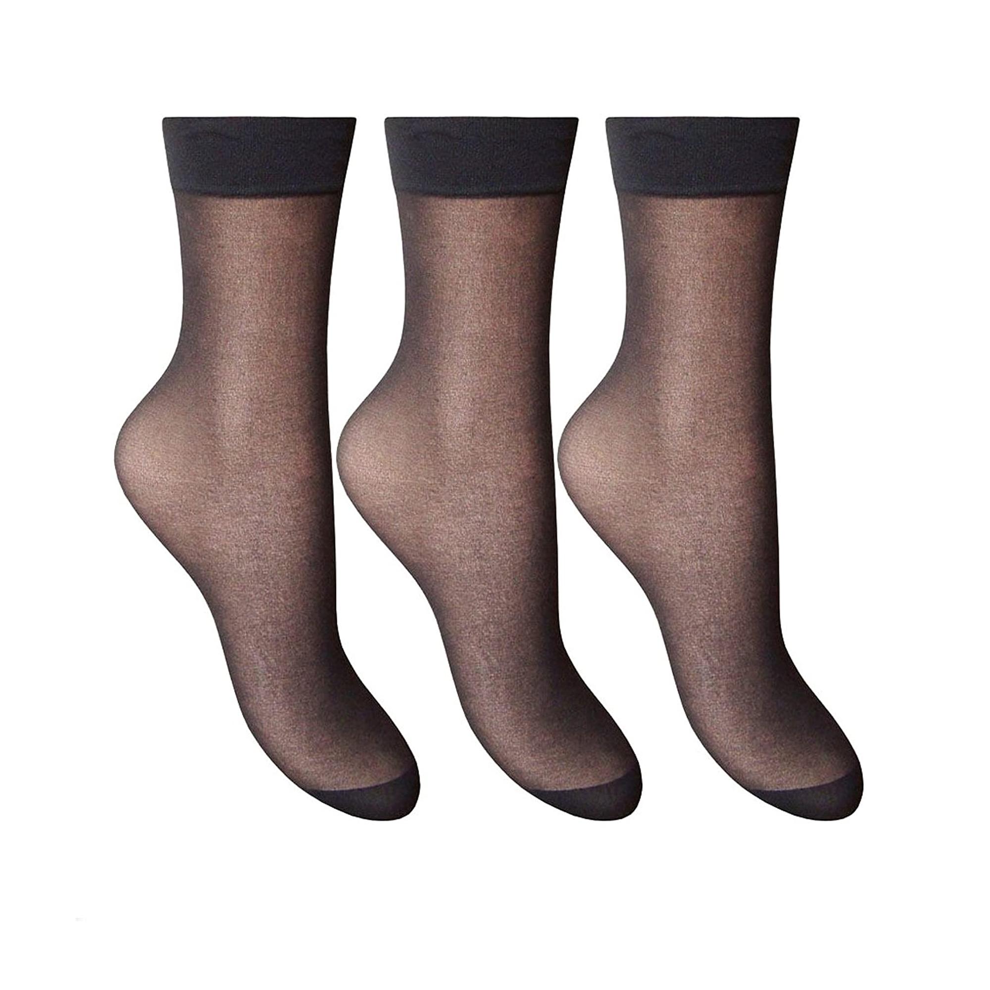 Joanna Grey Damen/Damen Fußkettchen (3 Paar) One Size diamant