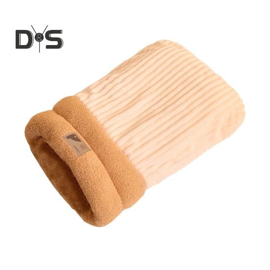 Katzen-Winterschlafsack, Plüsch, warmes Katzenbett, Höhle, 360-Grad-Wickel, Katzen-Wärmekissen, Schlafsack für kleine Hunde und Katzen L weiß