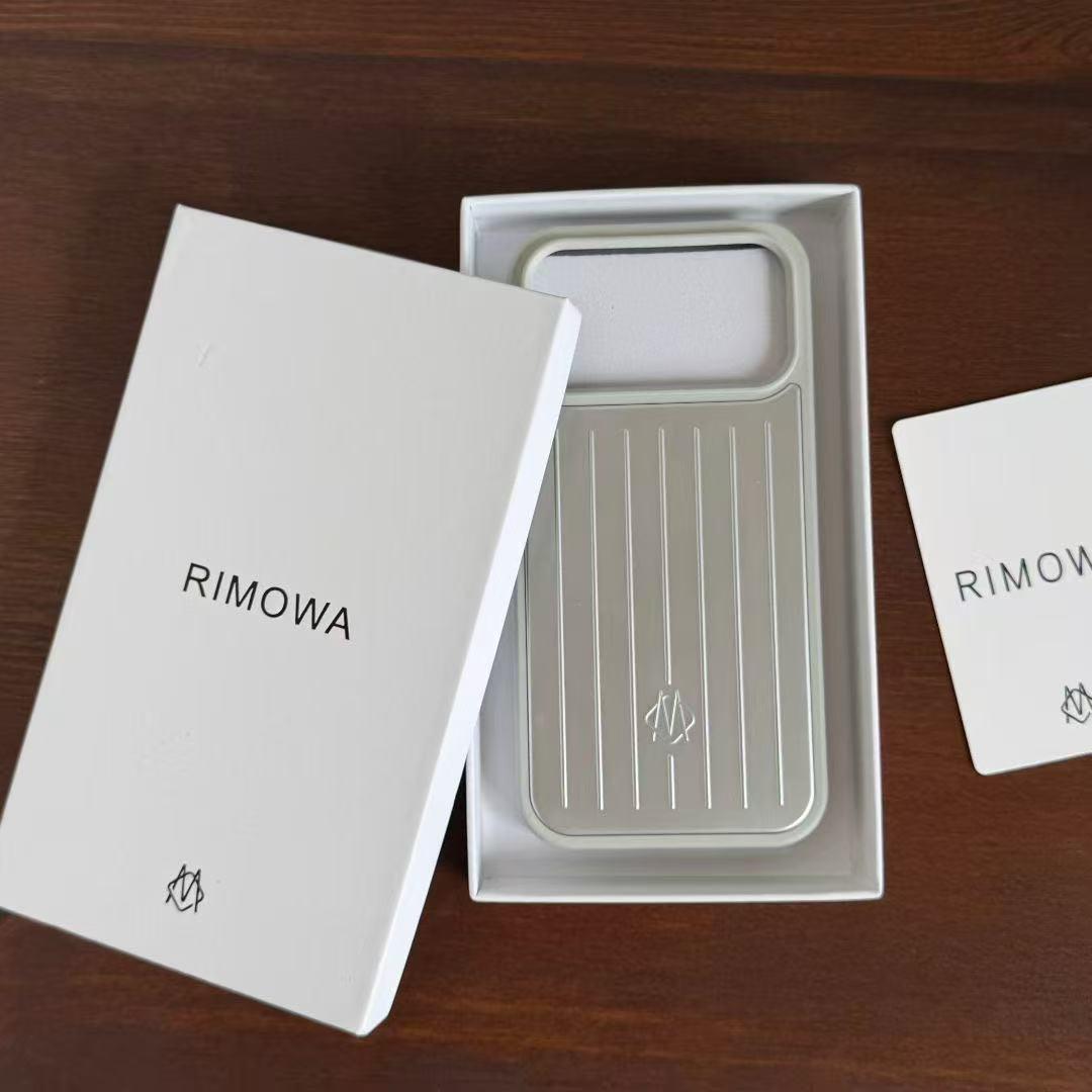 RIMOWA Magnetische Apple 17 Pro/Pro Max Koffer iPhone Hülle Abdeckung 15 silber