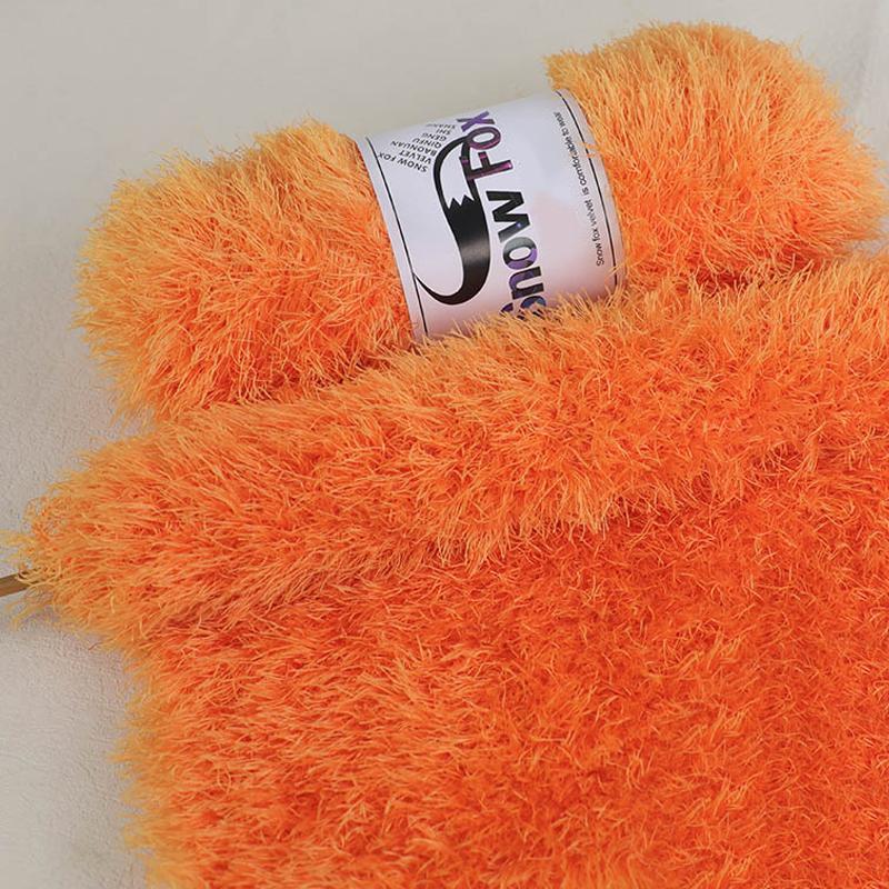 98 g/Rolle Strickgarn DIY Basteln Häkeln Nähzubehör Einfarbig Winter Warm Für Pullover Mütze Schal Handschuhe orange