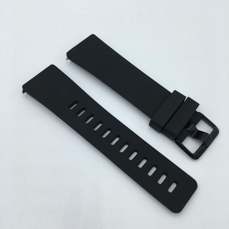 Kompatibles Silikon-Sportarmband für Fitbit Versa 2 & Versa Lite - Offizieller Stil Farbschnalle Ersatz Small schwarz
