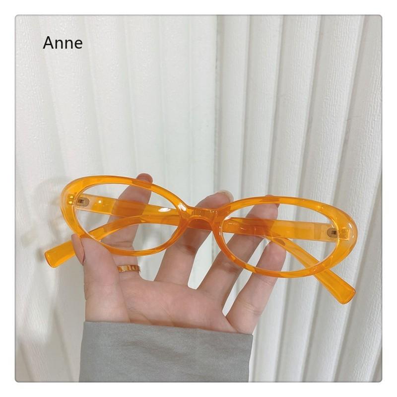 Damen Zeitlose Kleine Ovale Fassung Myopie Brille Farbverlauf Blaugrün Flache Leichte Brille Modisch Modisch Herren Computer Myopie Brillen 0 gray