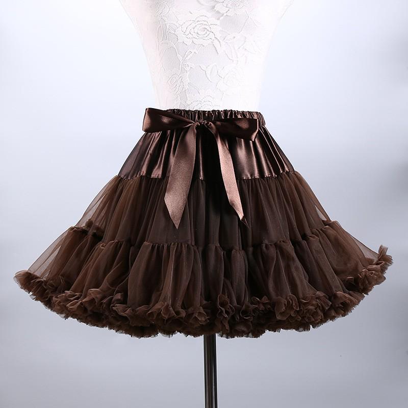 Super Puffiger Atmungsaktiver Tüllrock für Erwachsene - Weicher Lolita Tutu Petticoat Rock One Size