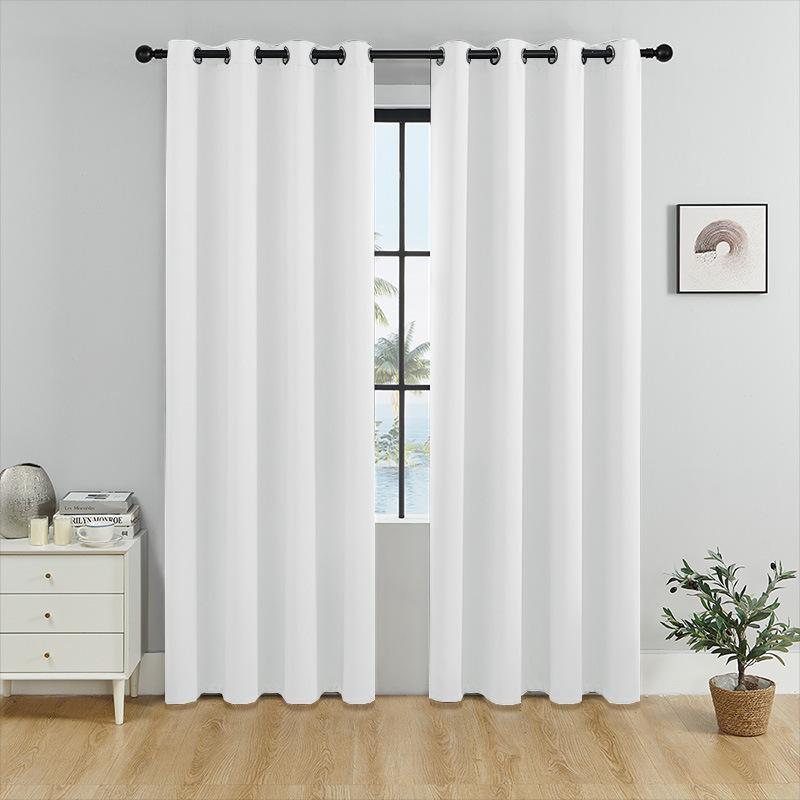 Moderne minimalistische Vorhänge Vollverdunkelung Sonnenschutz Vorhänge Energieeffiziente Fensterdekorationen für Schlafzimmer Wohnzimmer Heimdekor 140cm*262cm weiß
