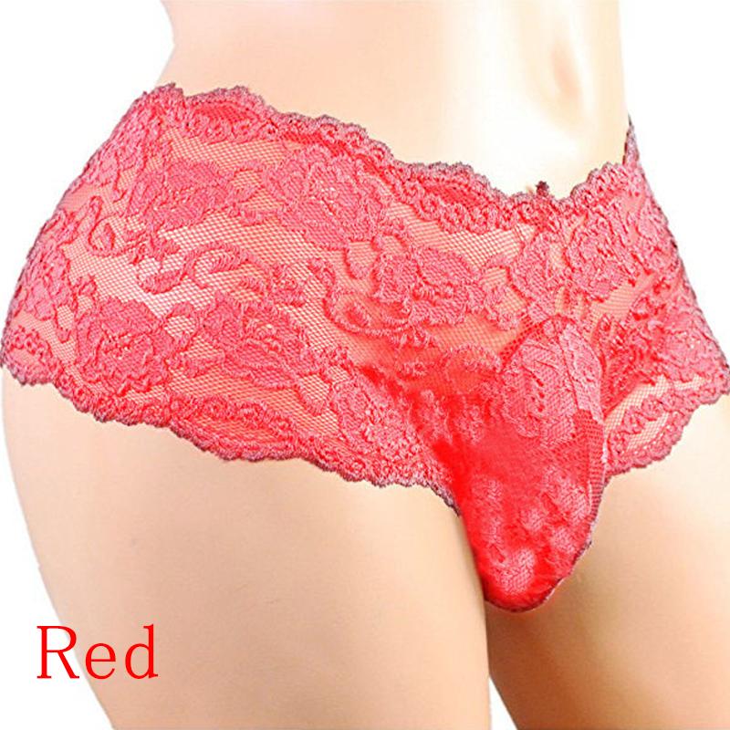 1Pc Atmungsaktive Unterwäsche Sexy Höschen Männlichen Suspensorium Briefs G-String Thongs männer Unterwäsche 3XL rot
