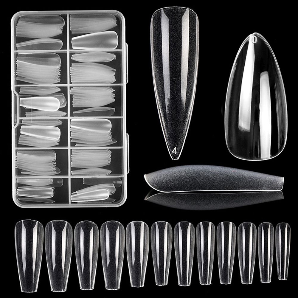 Form-Nagel-Kunst-Werkzeug, vollständige Abdeckung, Nagelspitzen, falsche Nägel, künstliche Nagelverlängerung, lange künstliche Nägel Frosted Ballet