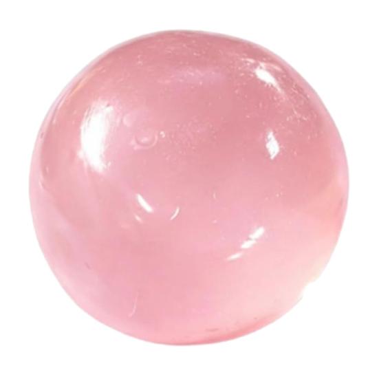 Klarer Kokosnussöl Stressball, Langsam aufsteigender Stressabbau Quetschball, Weicher Dehnbarer Ball Sensorisches Fidget Spielzeug für Zuhause Büro Schule rosa
