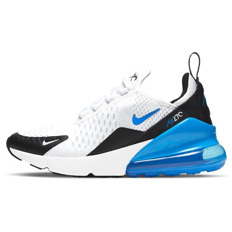 Nike Air Max 270 GS Weiß Signalblau Kinder Sneaker Schwarz 943345-106 37.5