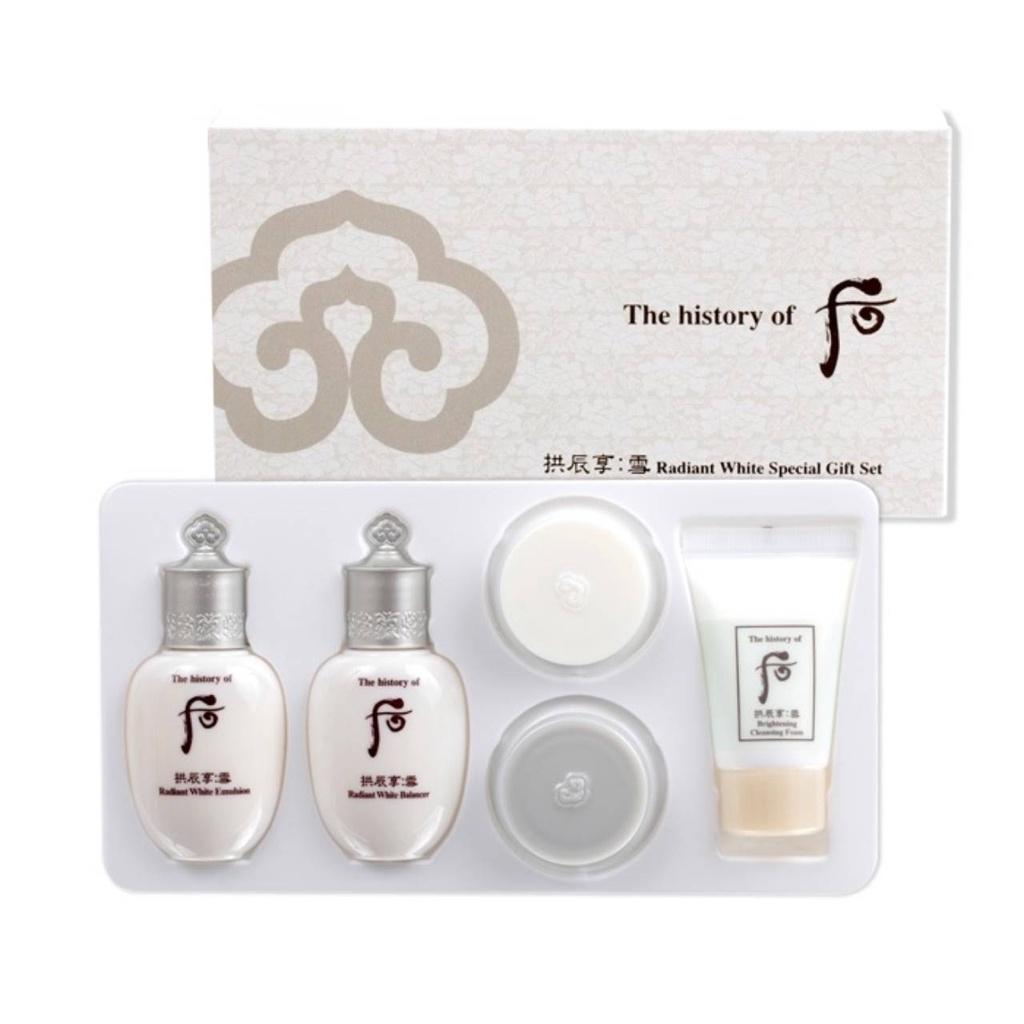 The History Of Whoo Radiant White 5pcs  Special Gift Set + RANDOM GIFT