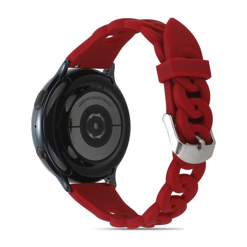 YurKem 20mm 22mm Damen Silikonarmband für Samsung Galaxy Watch 4 3 41mm 45mm Armband Armband S3 42mm 46mm Active 2 Gear Armband Active 2 40 44mm