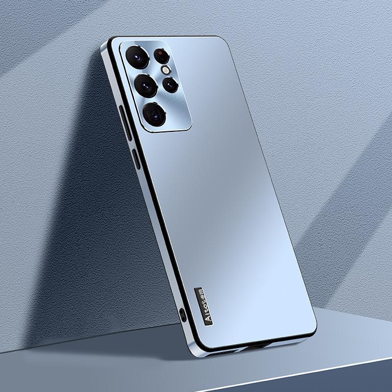 360 Grad Stoßfeste TPU Hülle für Samsung Galaxy S26Ultra S25 S24 S23 S22 S21 Ultra Plus 5G S22 Aluminium Metall Linsen Schutz Vollschutz Handyhülle for Samsung S21