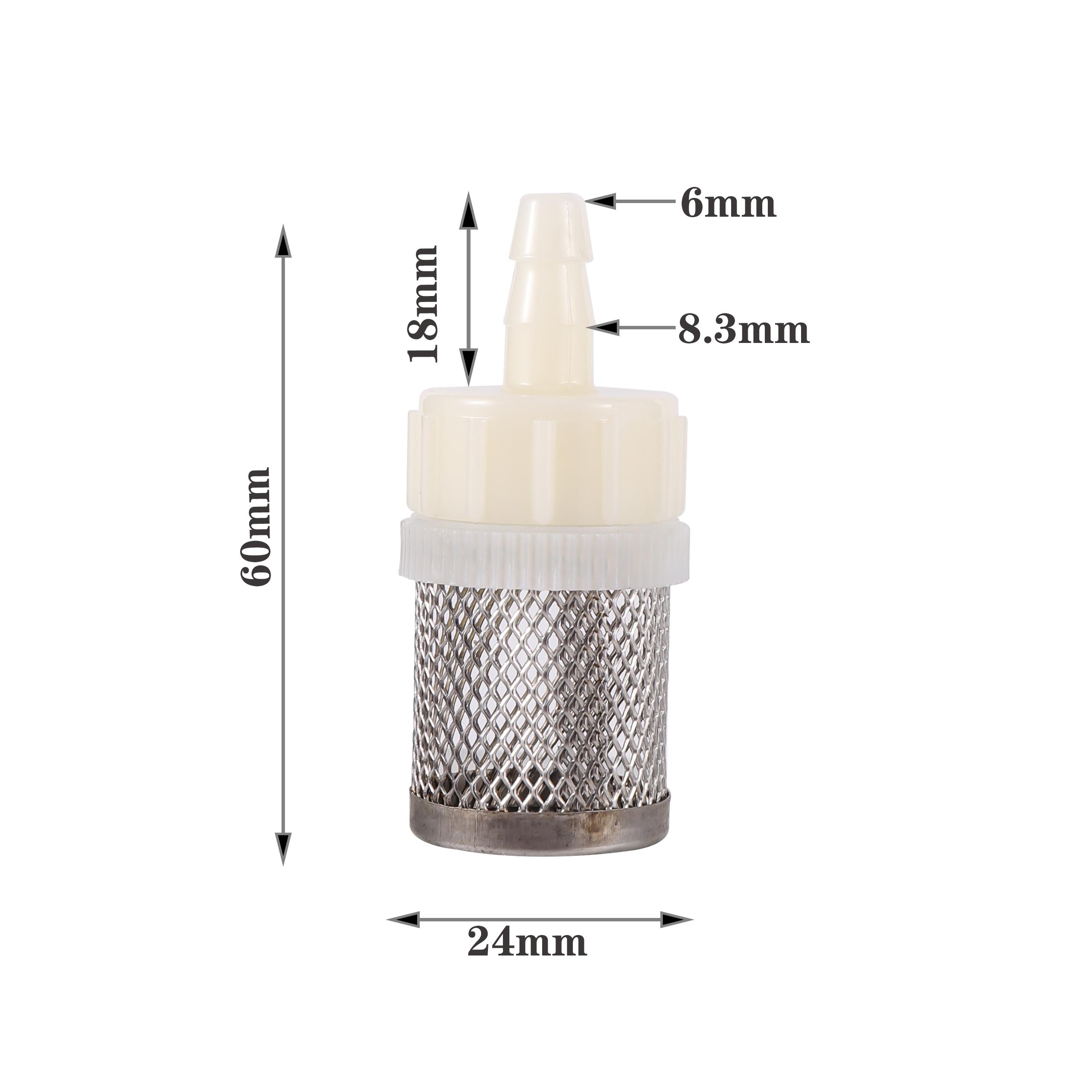 4 ~ 20 mm Schlauchfilter Edelstahlgewebe Sieb Gartenbewässerung Autowäsche Aquariumfilter Wasserpumpe Filtergerät 6mm