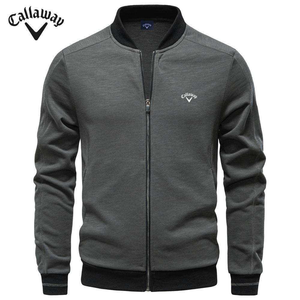 Callaway 2025 Herbst und Winter Stickerei Neue Baseballkragen Herren Business Casual Jacke Jacke Dünne Vielseitige Jacke für Herren XXL