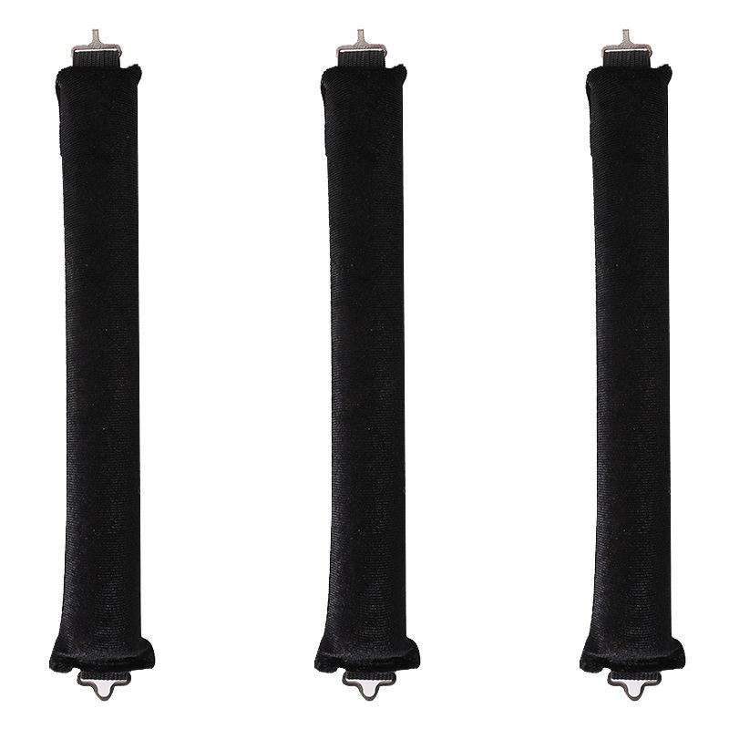 3-teiliges Lockenstab-Stirnband ohne Hitze, faule Lockenwickler, keine Hitze, Lockenwickler, Locken, Schlaf-Haar-Styling-Tools, Haarstab, Flexi-Stangen, Haken, Schlaf-Lockenwickler schwarz